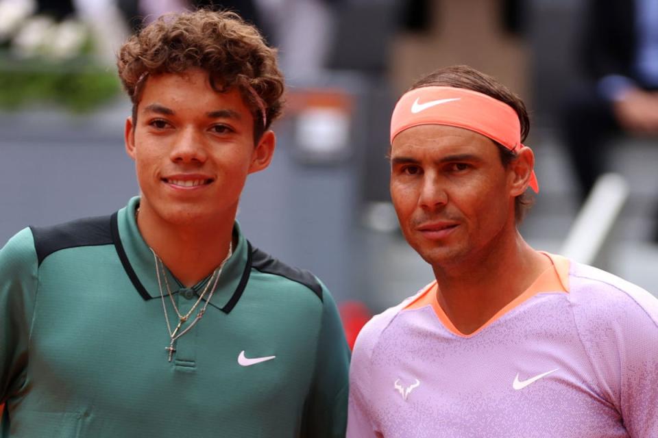 Darwin Blanch, 16, ahead of facing the 37-year-old Rafael Nadal in the first round of the Madrid Open  (Getty Images)