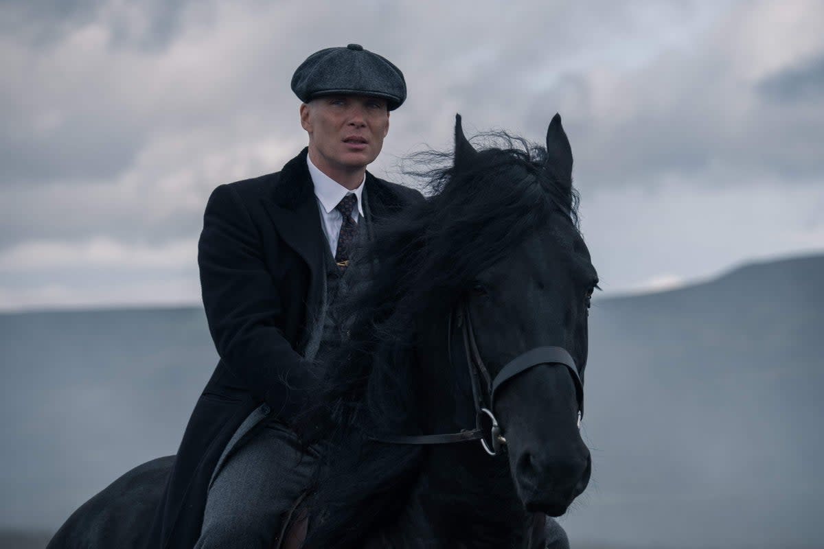 Handout photo issued by Caryn Mandabach Productions of Cillian Murphy, as Tommy Shelby, on the set of series five of Peaky Blinders. (PA Media)