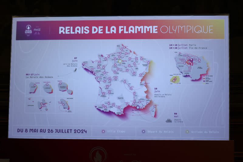 Paris 2024 organisers to reveal torch route from Marseille to Paris