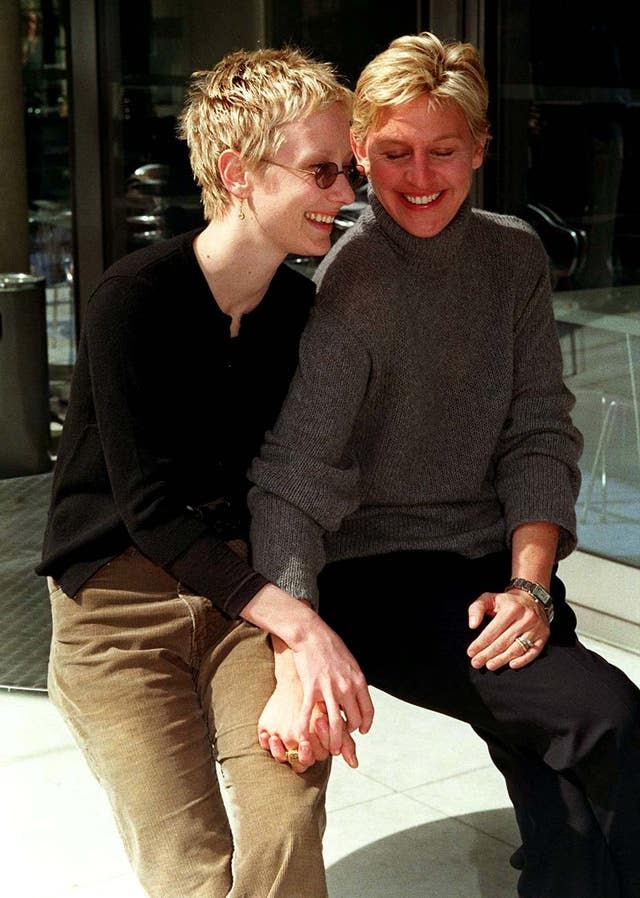 Heche (left) is the former partner of US talk show host Ellen DeGeneres (PA)