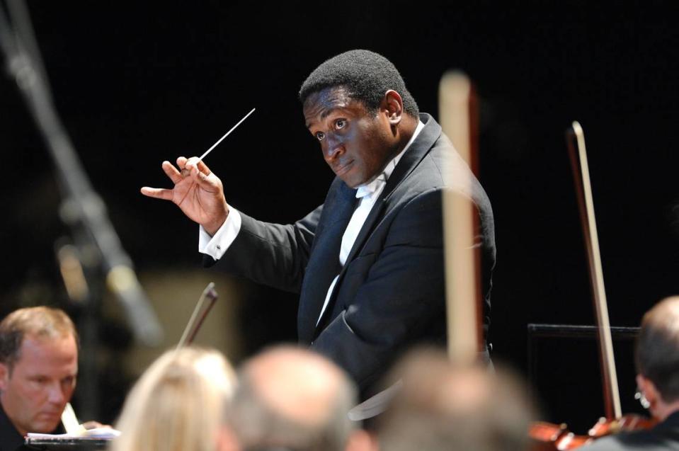 Kwamé Ryan returned to Charlotte this week for the first time as music director designate. He officially becomes the 12th maestro in the orchestra's history at the start of the new season in October.