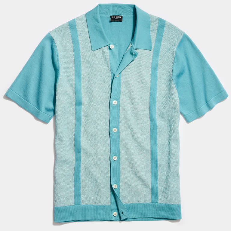 todd snyder blue sweater polo