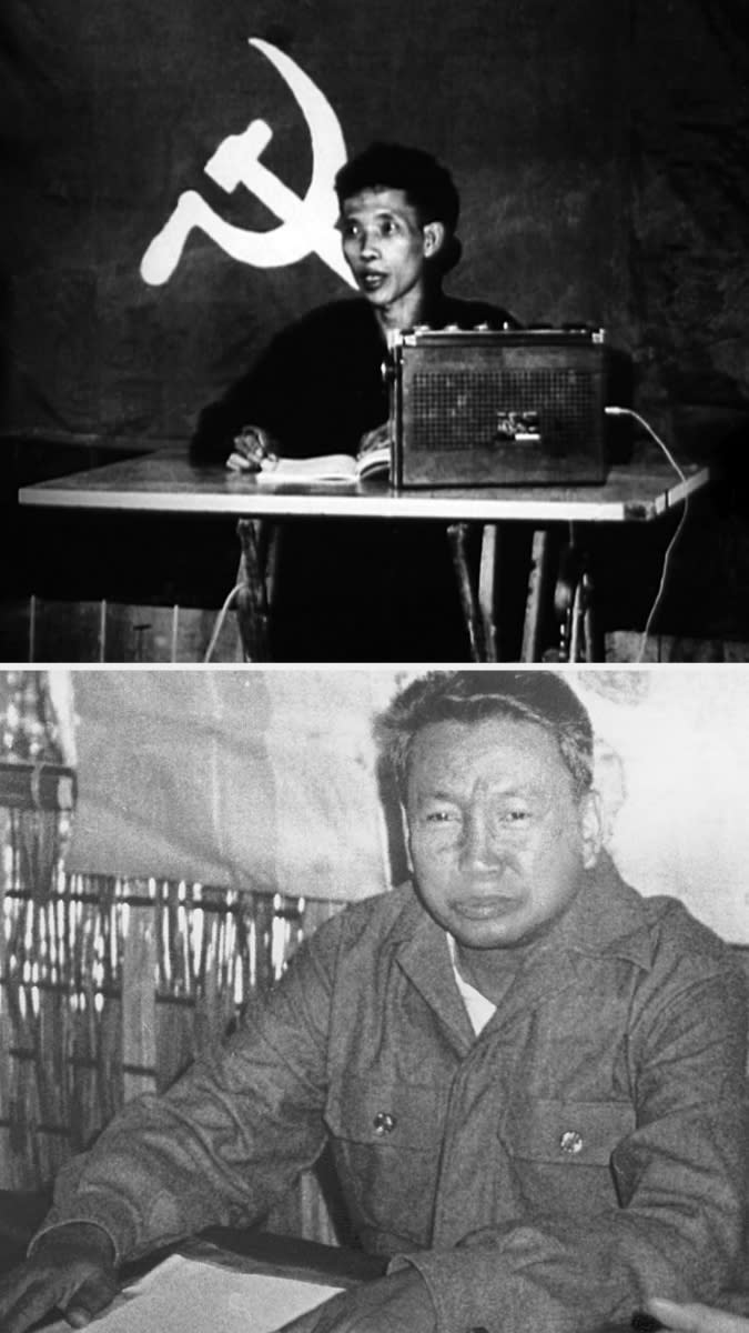 Comrade Duch in the late '70s; Pol Pot in the late '70s