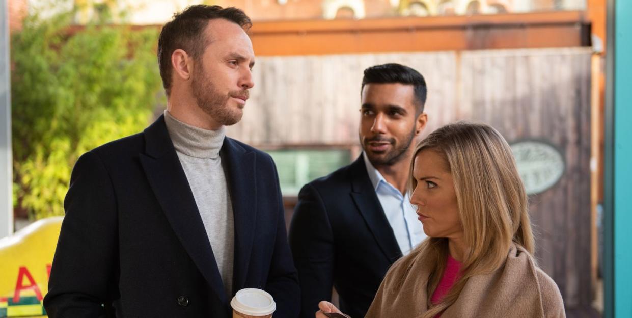 James Nightingale, Sami Maalik and Cindy Cunningham in Hollyoaks