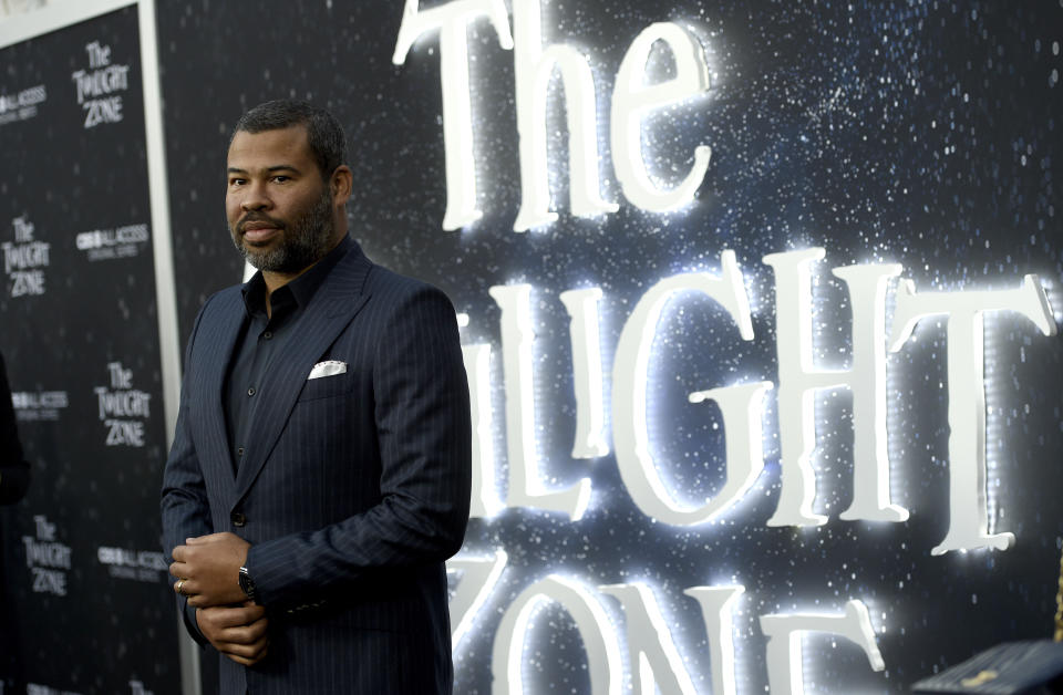 FILE - Executive producer/narrator Jordan Peele arrives at the premiere of "The Twilight Zone" on March 26, 2019, in Los Angeles. Peele turns 42 on Feb. 21. (Photo by Chris Pizzello/Invision/AP, File)