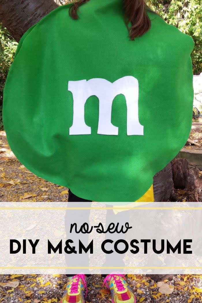 No-Sew DIY M&M Halloween Costume