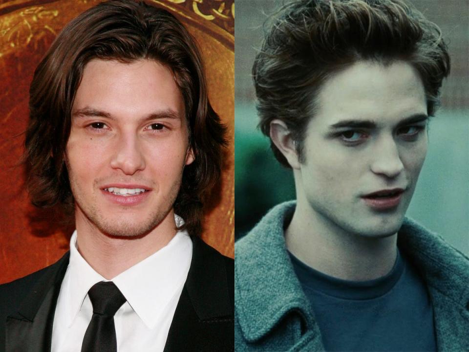 Left: Ben Barnes in May 2008. Right: Robert Pattinson as Edward Cullen in "Twilight."