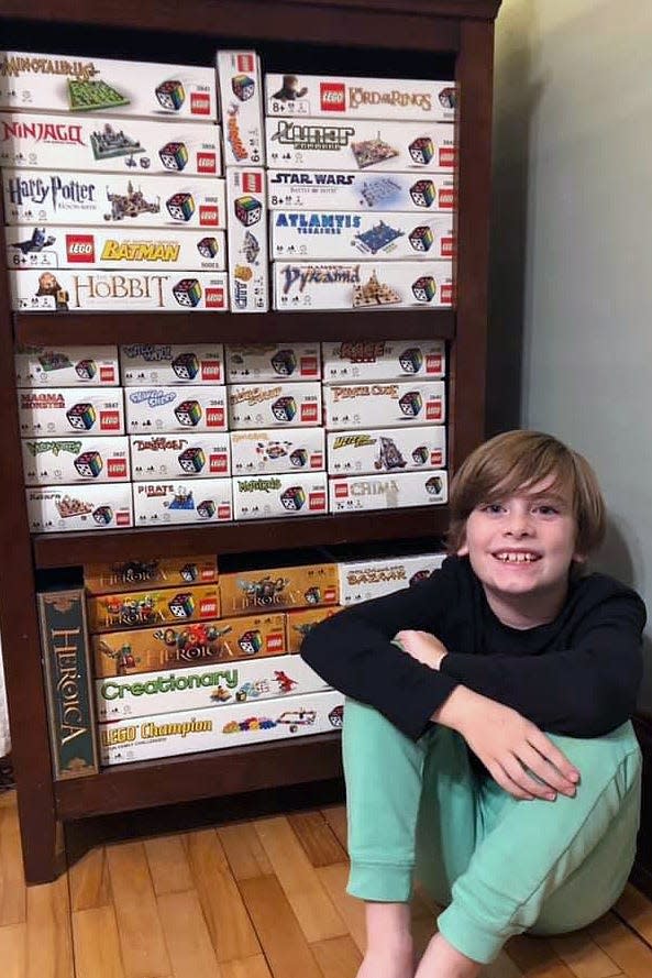 Ben Brozek and his father, Jason, own every Lego board game.