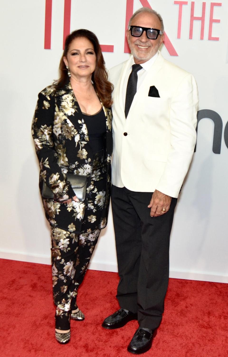 Gloria Estefan, Emilio Estefan at the Father of the Bride premiere at the Tower Theater in Little Havana on June 14th, 2022 on Miami, Florida