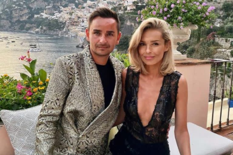 Kasia Sowinska junto a su pareja Tomas Rowinski, quien sería su actual pareja 