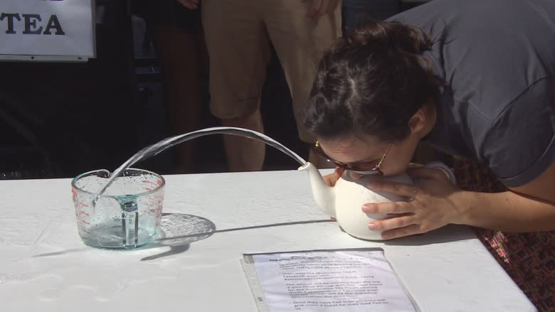 Tea blowing competitions open Amsterdam Tea Room in Winnipeg