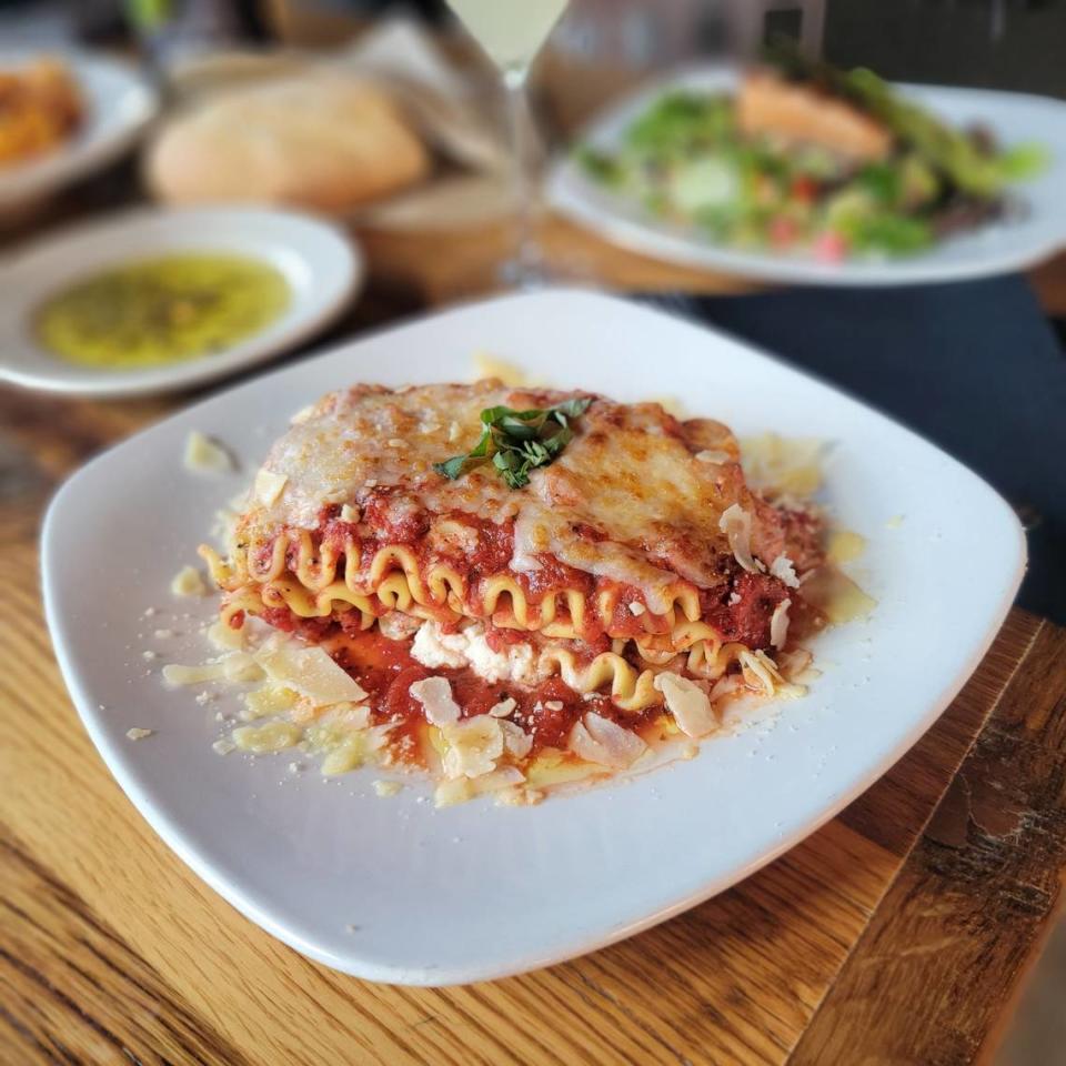 The lasagna at Bella Notte, a steady favorite with customers.