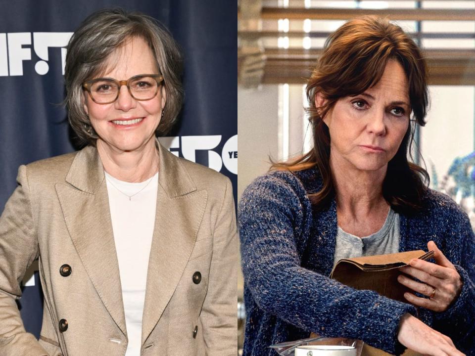 Sally Field at a screening of "Norma Rae" at Vidiots Theater in Los Angeles, and as Aunt May in "The Amazing Spider-Man."