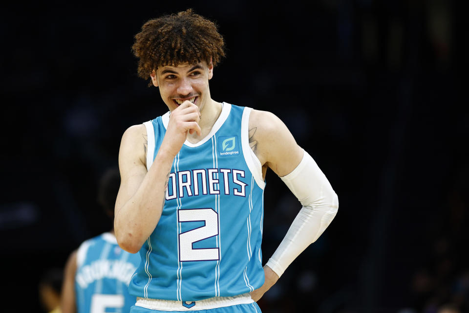 Charlotte Hornets guard LaMelo Ball is already one of the most exciting players in the NBA. (Jared C. Tilton/Getty Images)