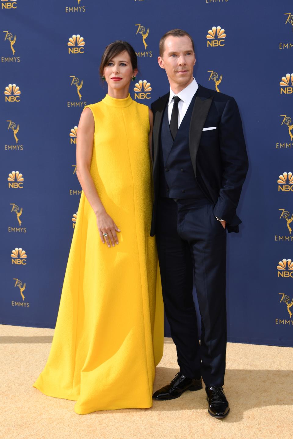 Benedict Cumberbatch and Sophie Hunter at the 2018 Emmys
