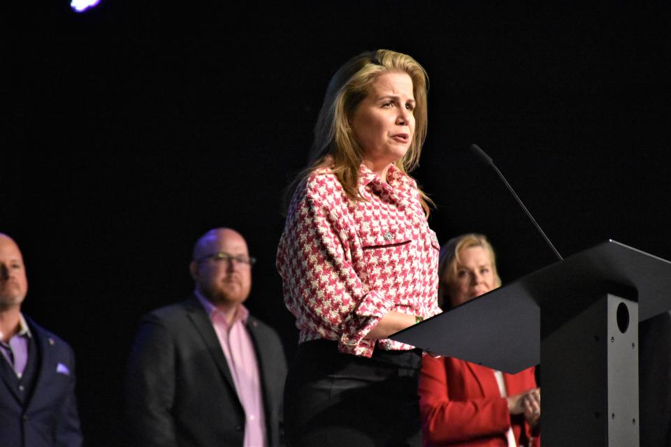 Williamson County District 8 board of education candidate Donna Clements (R) was endorsed by local conservative PAC Williamson Families. Clements spoke to audiences at the PAC's kickoff event on Tuesday, March 8, 2022, in Franklin, Tenn.