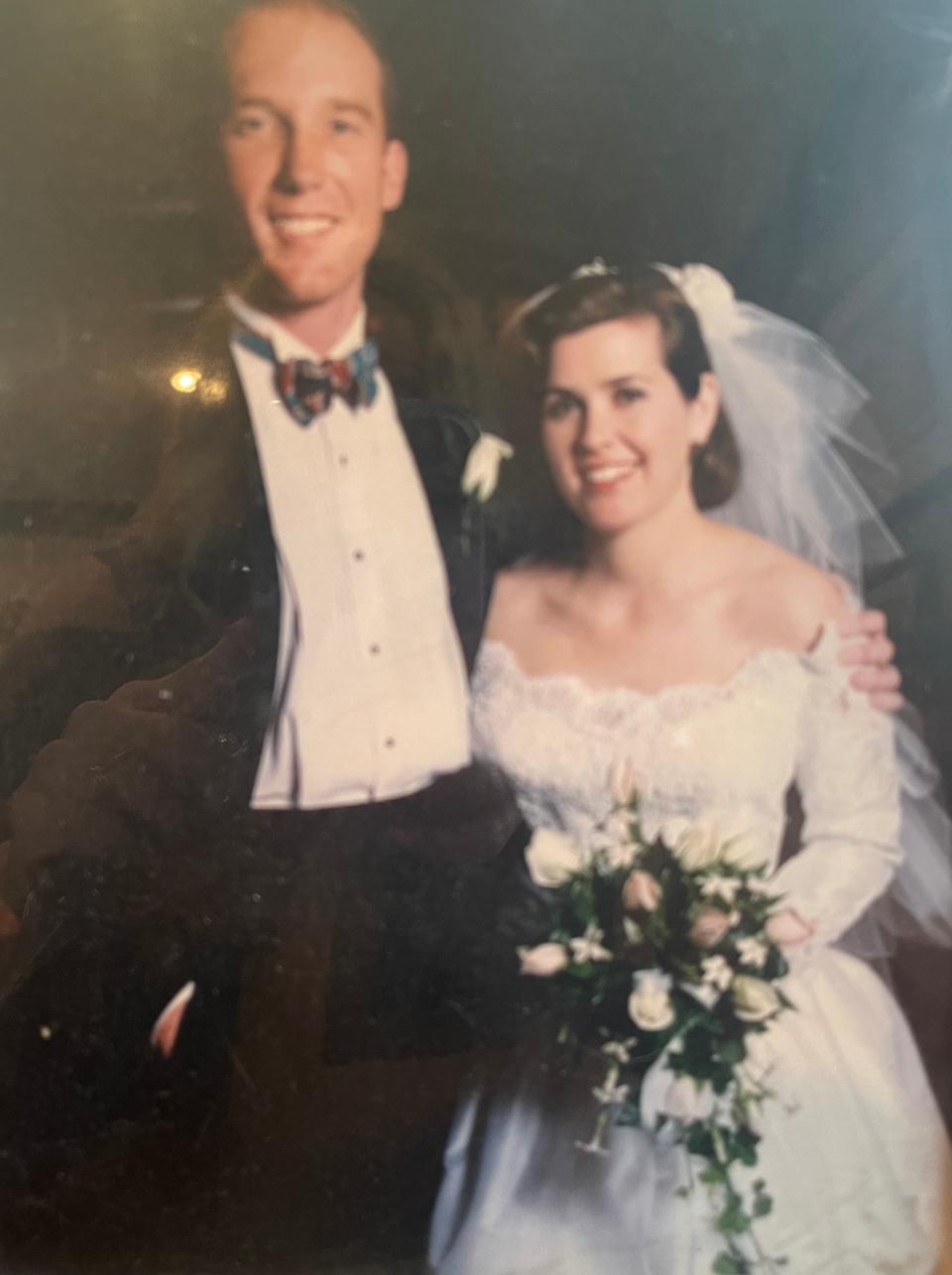 Jenny and Ted Green on their wedding day.