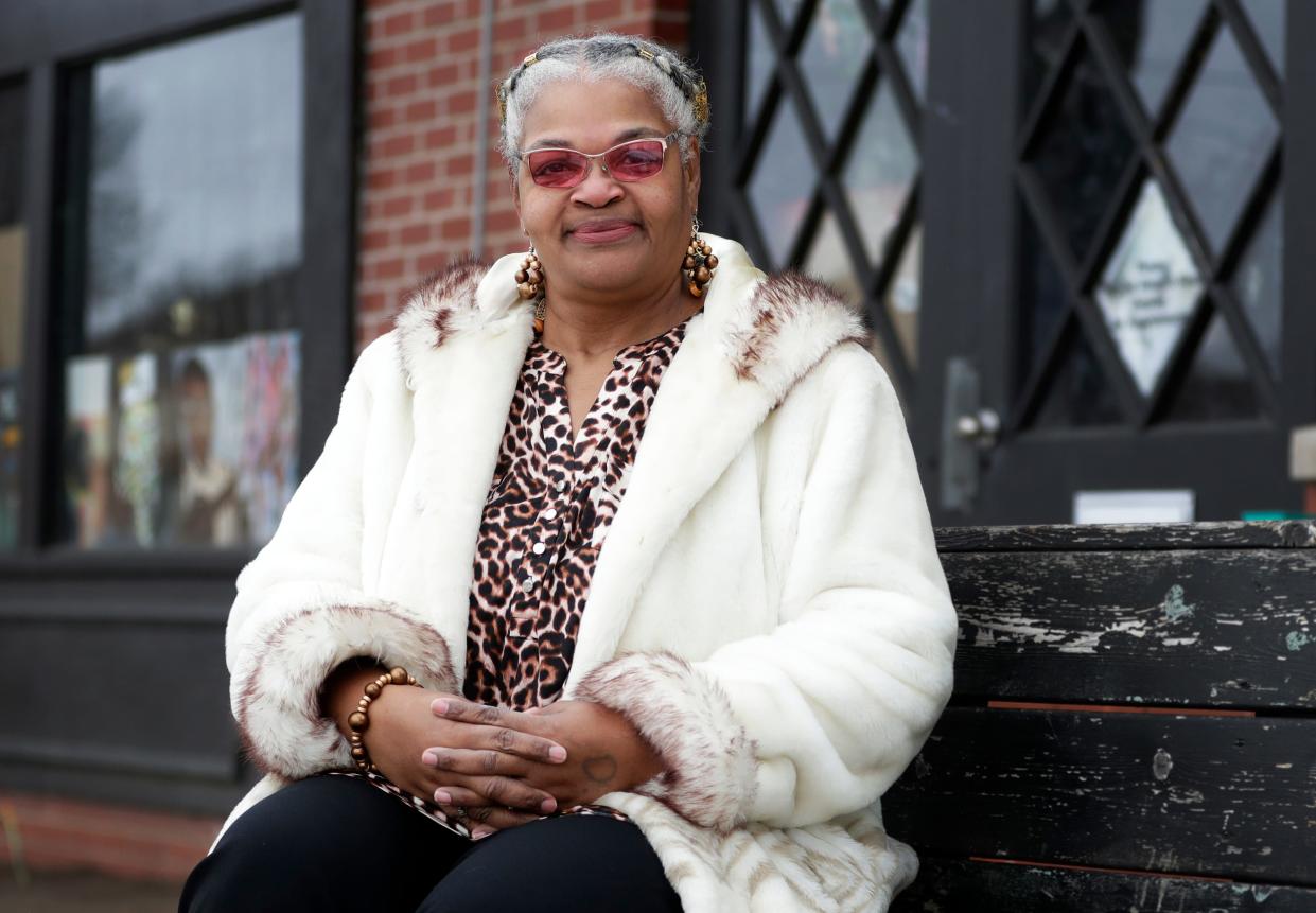 Saphronia Purnell is pictured outside Urban Cultural Arts  on Jan. 6, 2022, in Green Bay, Wis.