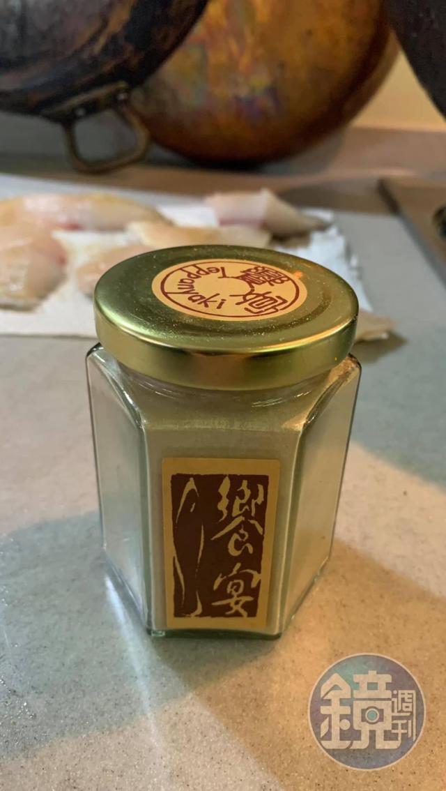 饗宴鐵板燒出品的芥末椒鹽。