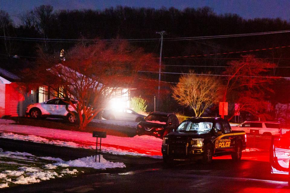 The scene of a fatal shooting on the 1400 block of Clayoma Avenue, Thursday, Feb. 15, 2024, in North Codorus Township.