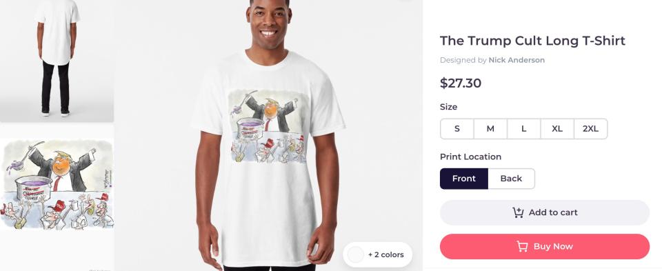 RedBubble told Anderson his image was removed because "it may contain material that violates someone's rights."