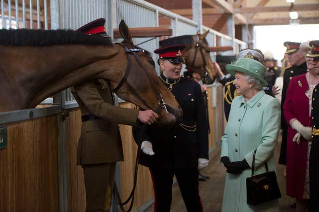 The Queen visiting the Charger Lines