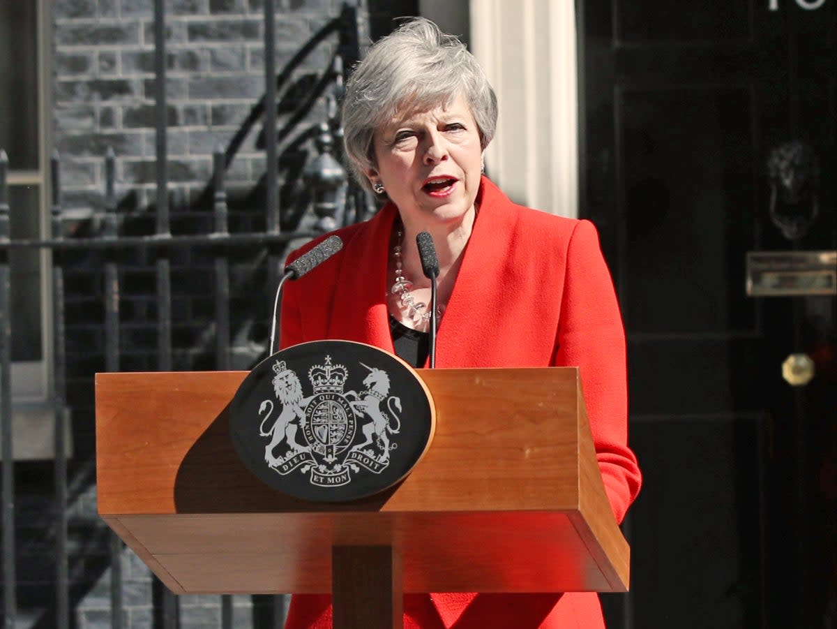 Theresa May announced her resignation in May 2019 (PA)