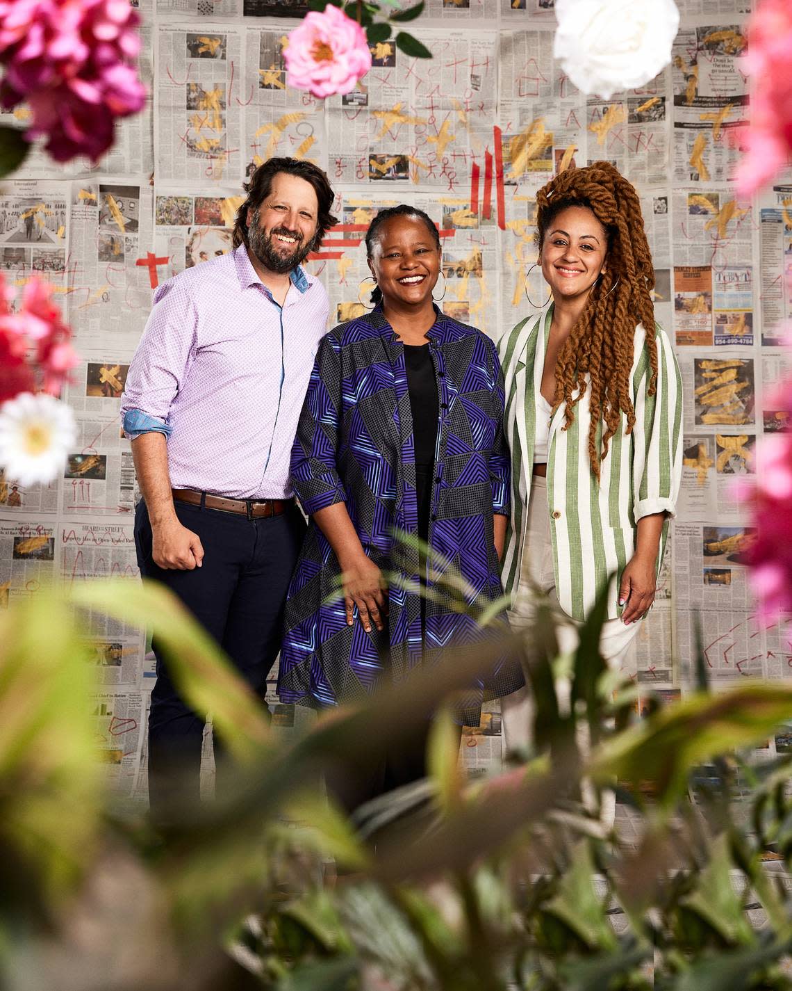 Miami New Drama’s Michel Hausmann, author Edwidge Danticat and writer-director Lileana Blain-Cruz joined forces to bring “Create Dangerously” to the stage, opening in previews Thursday, May 4 and running at the Colony Theater, Miami Beach, through Sunday, May 28. (Photo courtesy of FURIOSA Productions)