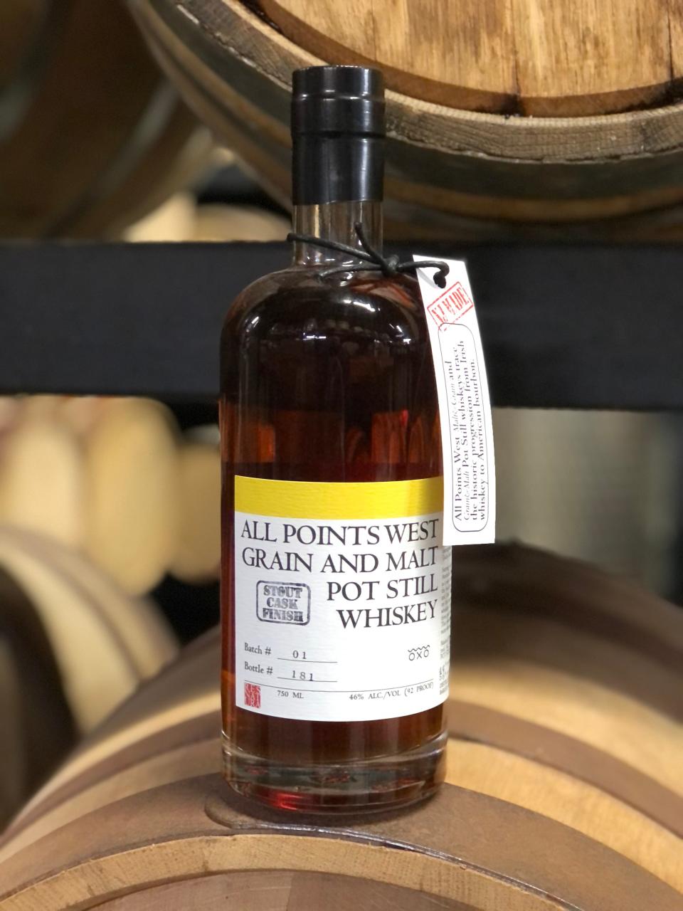 For the holidays, All Points West Distillery is offering a limited release of its grain and malt pot still whiskey, which was aged for 28 months and finished in Brix City Brewing's stout barrels.