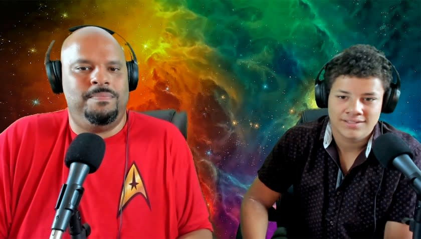 Jefferson Kelley and his son record "Beyond Trek Podcast," a project Kelley works on with friends he made in a Star Trek forum he moderates on Reddit. Kelley has been in discussions with Reddit about how to curb hate speech on the platform, as part of the company's recent outreach efforts to Black moderators.