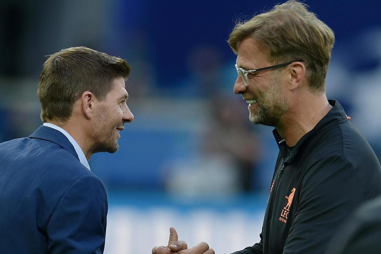 Ambition: Steven Gerrard wants to manage at Anfield, but not quite yet: Liverpool FC via Getty Images