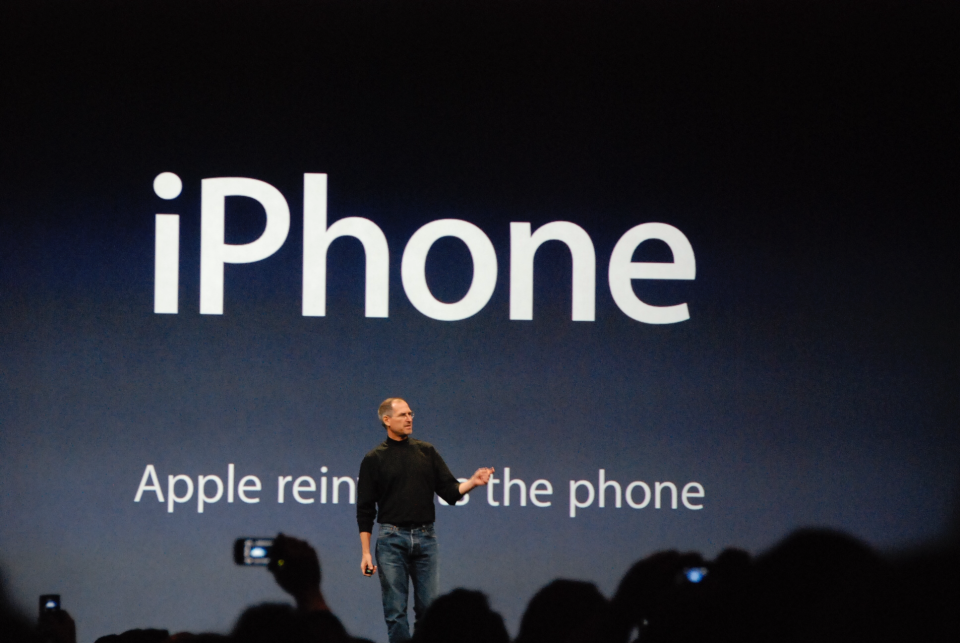 Steve Jobs introduces the original iPhone.