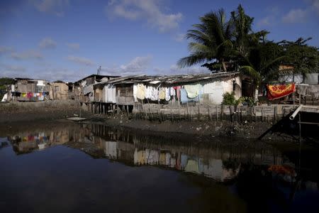 General view of houses at a lake dwelling known as palafitte or "Palafita" in Recife, Brazil, March 1, 2016. Picture taken on March 1, 2016. REUTERS/Ueslei Marcelino