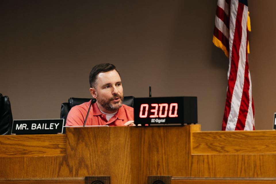 City Manager Mike Bailey presented preliminary language for the proposed changes to the Bartlesville City Charter to the city council on Tuesday night.