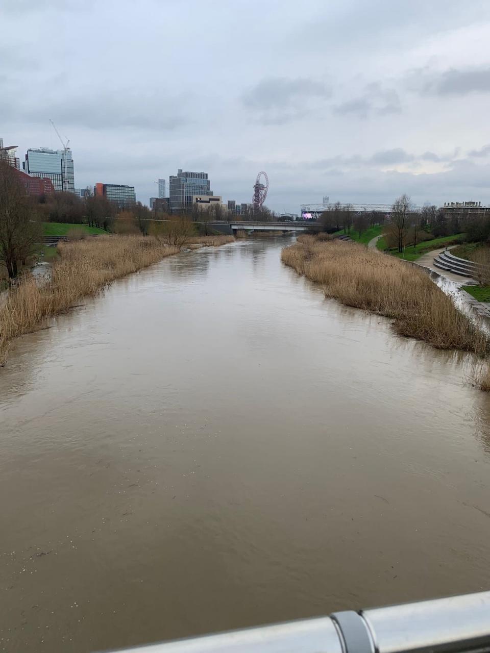 Queen Elizabeth Olympic Park after Thursday night's torrential rain (Simon Goode)