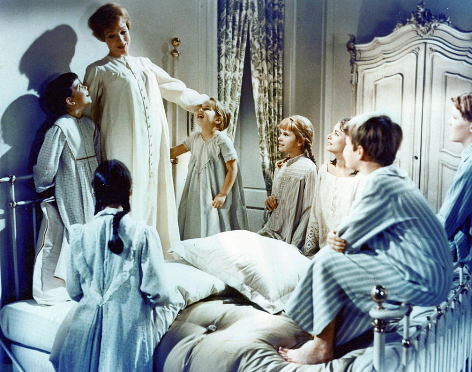 <a href="http://movies.yahoo.com/movie/the-sound-of-music/" data-ylk="slk:THE SOUND OF MUSIC;elm:context_link;itc:0;sec:content-canvas" class="link ">THE SOUND OF MUSIC</a> (1965) <br>Directed by: <span>Robert Wise</span> Starring: <span>Julie Andrews</span> and <span>Christopher Plummer</span>