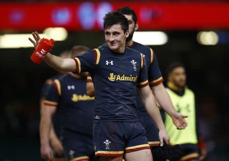 Britain Rugby Union - Wales v Japan - Principality Stadium, Cardiff, Wales - 19/11/16 Wales' Sam Davies at the end Action Images via Reuters / Peter Cziborra Livepic