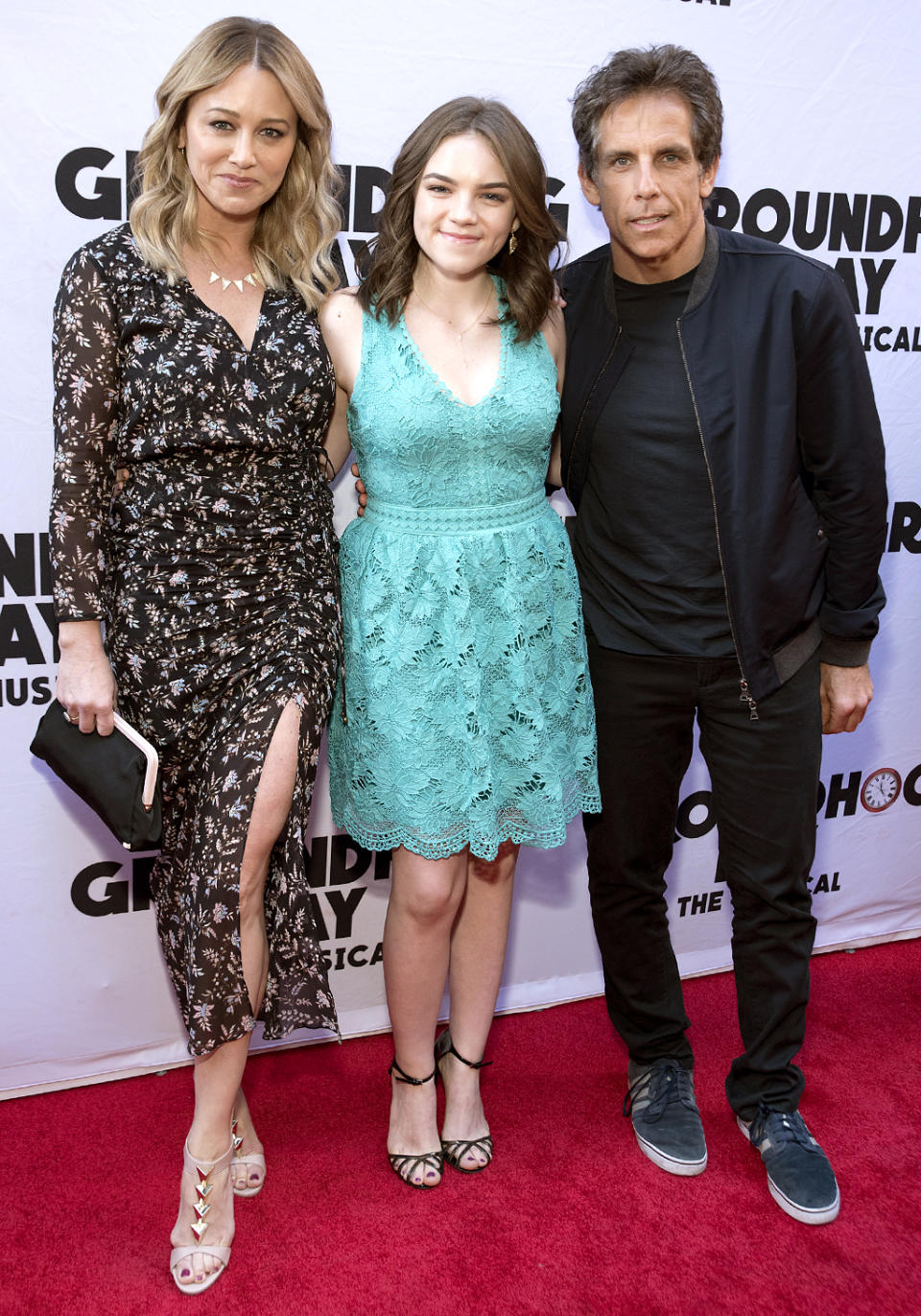 Christine Taylor, Ella Stiller, and Ben Stiller