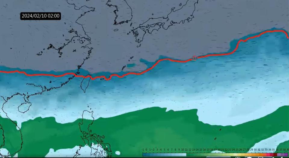 0度等溫線將接觸北台灣。（圖／翻攝自賈新興臉書）