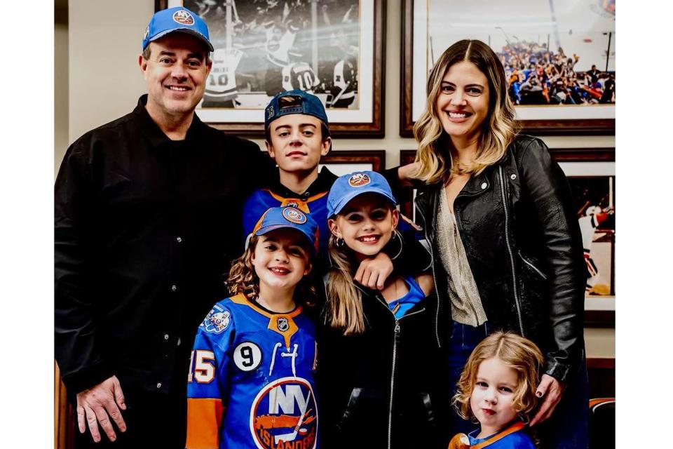 <p>Carson Daly/ Instagram</p> Carson and Siri Daly with their four kids.