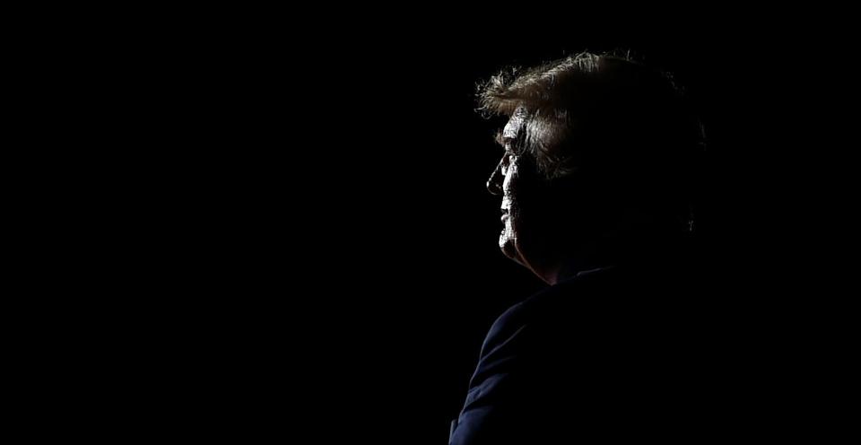 Former U.S. President Donald Trump speaks at the Sarasota Fairgrounds on July 3. Trump talked about MAGA and the accomplishments of his administration.