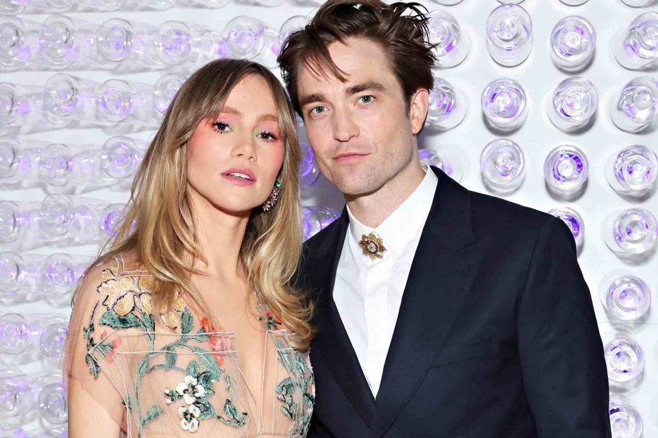 <p>Cindy Ord/MG23/Getty </p> Suki Waterhouse and Robert Pattinson attend The 2023 Met Gala at The Metropolitan Museum of Art on May 1, 2023 in New York City 