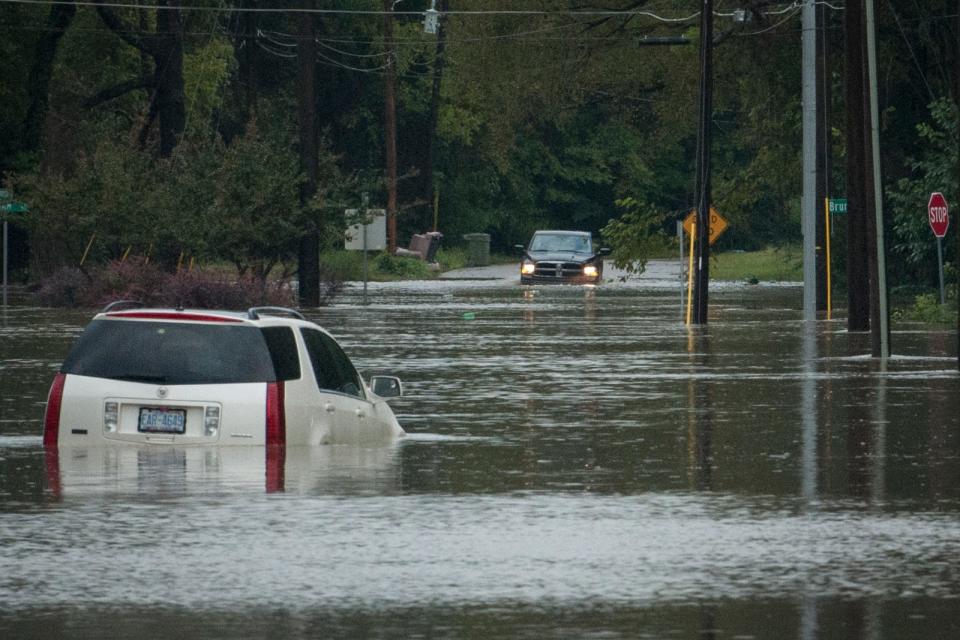Cross Creek flooded Murchison Road in Fayetteville in September 2016 following heavy rain. The City Council in September 2023 approved plans to pursue projects estimated at $60 million to mitigate flooding from Cross Creek in future storms.