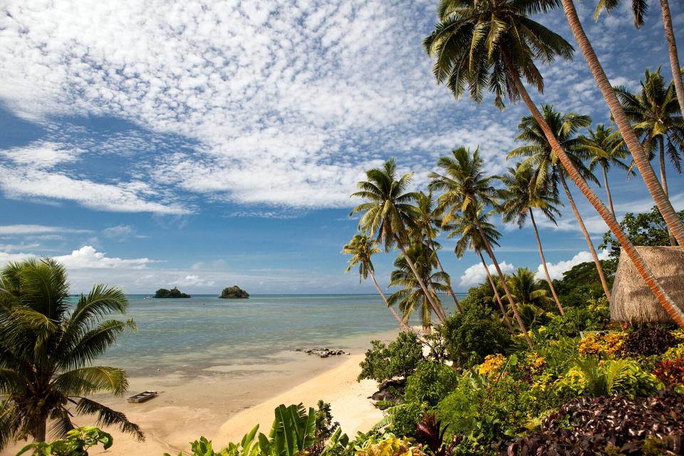 Beach front property on the island of Taveuni, Fiji, Melanesia.