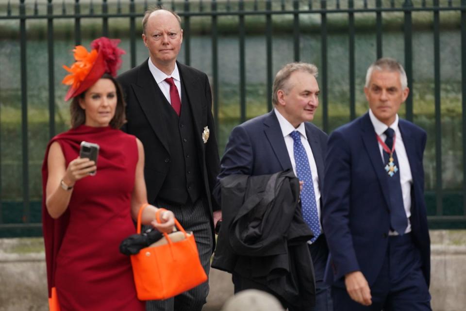 Professor Chris Whitty makes his way to Westminster Abbey (PA)