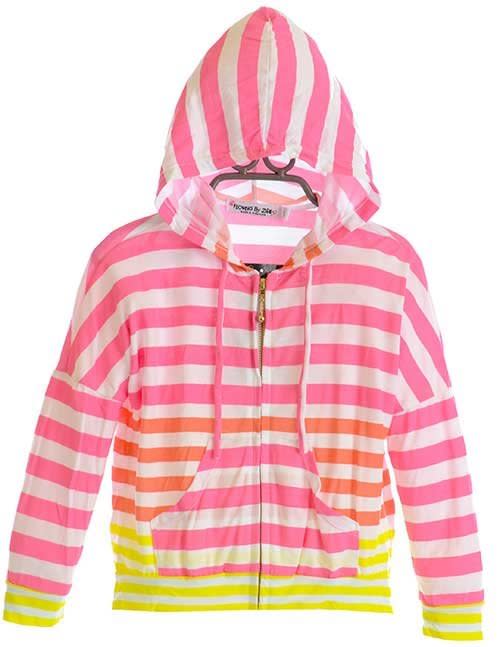 <a href="http://www.cpsc.gov/en/Recalls/2015/Flowers-By-Zoe-Recalls-Girls-Striped-Hoodie-and-Neon-Tie-Dye-Jacket/" target="_blank">Items recalled</a>: Flowers By Zoe recalled the girls striped hoodie and neon tie dye jacket because the drawstrings around the neck can become entangled or caught on playground slides, hand rails, school bus doors or other moving objects, posing a significant strangulation and/or entanglement hazard to children.  Reason: Strangulation and entanglement hazard
