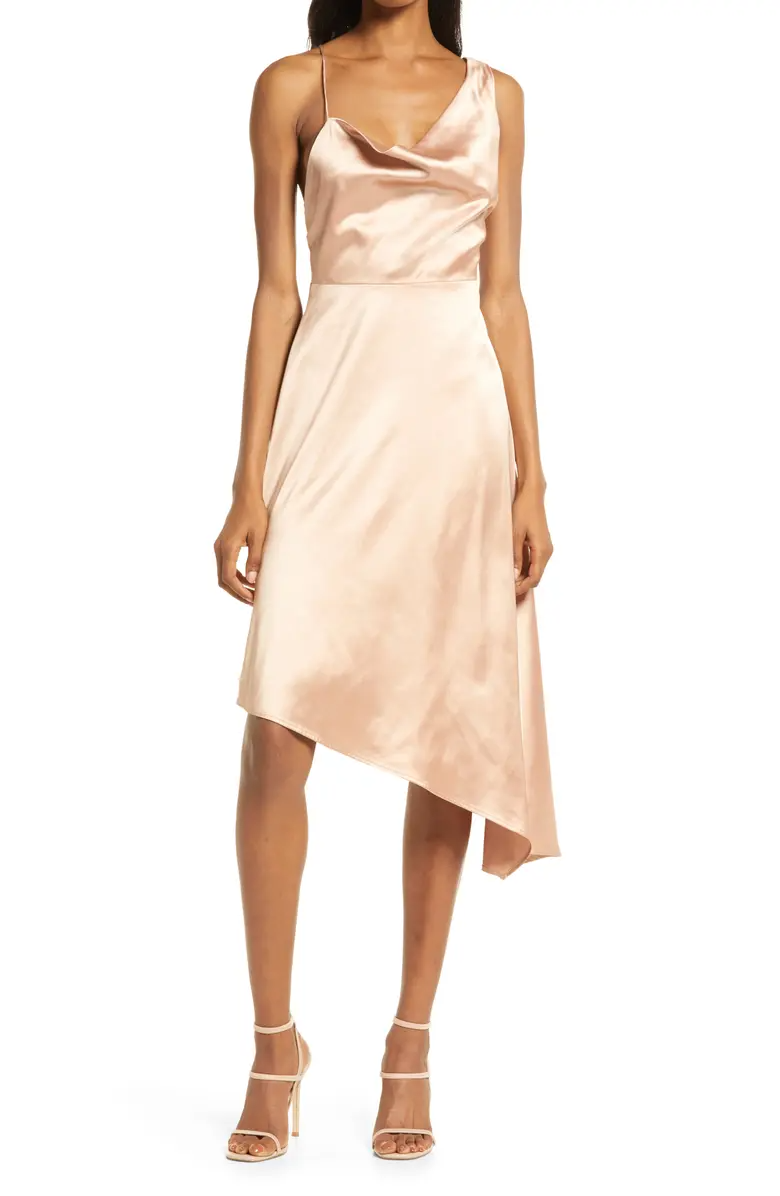 <br><br><strong>Lulus</strong> Sereno Cowl Neck Satin Midi Dress, $, available at <a href="https://go.skimresources.com/?id=30283X879131&url=https%3A%2F%2Fwww.nordstrom.com%2Fs%2Flulus-sereno-cowl-neck-satin-midi-dress%2F6491053" rel="nofollow noopener" target="_blank" data-ylk="slk:Nordstrom" class="link ">Nordstrom</a>