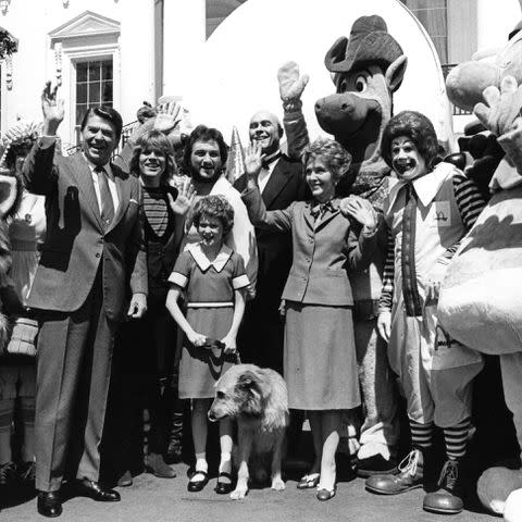 Keystone/CNP/Getty The Reagans at the White House Easter Egg Roll