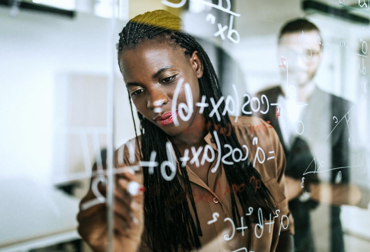 <span class="caption">Problem-solving is key to math and science instruction.</span> <span class="attribution"><a class="link " href="https://www.gettyimages.com/detail/photo/writing-mathematical-formulas-on-transparent-wipe-royalty-free-image/925114826?adppopup=true" rel="nofollow noopener" target="_blank" data-ylk="slk:Pekic/Getty Images;elm:context_link;itc:0;sec:content-canvas">Pekic/Getty Images</a></span>