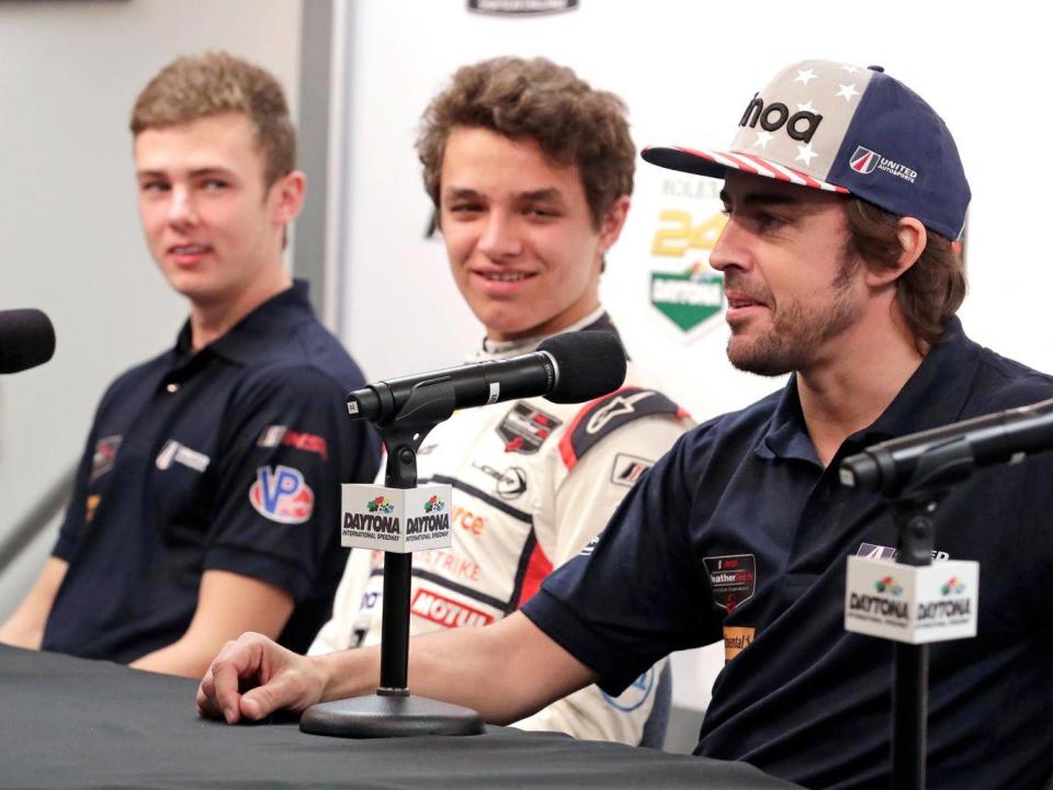 Alonso will race in all-but-one WEC race over the next two years (AP)